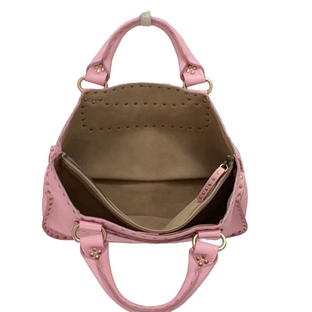 AUTHENTIC CELINE PINK LEATHER BOOGIE TOTE SATCHEL BAG GROMMET EMBELLISHED - Picture 6 of 15